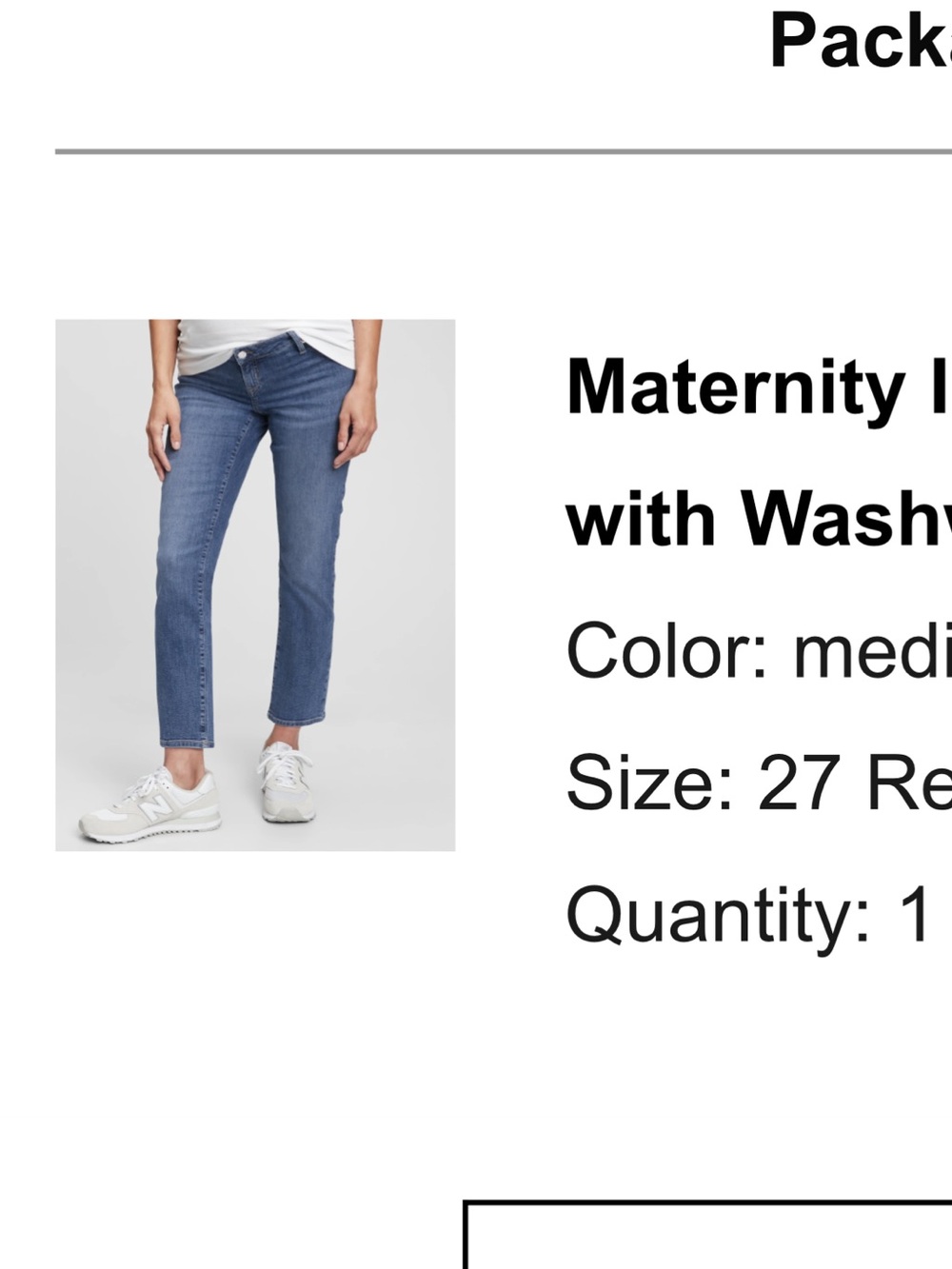 GAP Straight-Leg Maternity Jeans in Medium Blue Wash